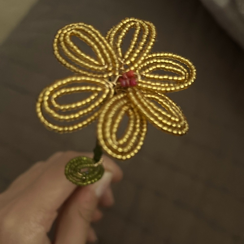 Handmade Glass Bead Flower